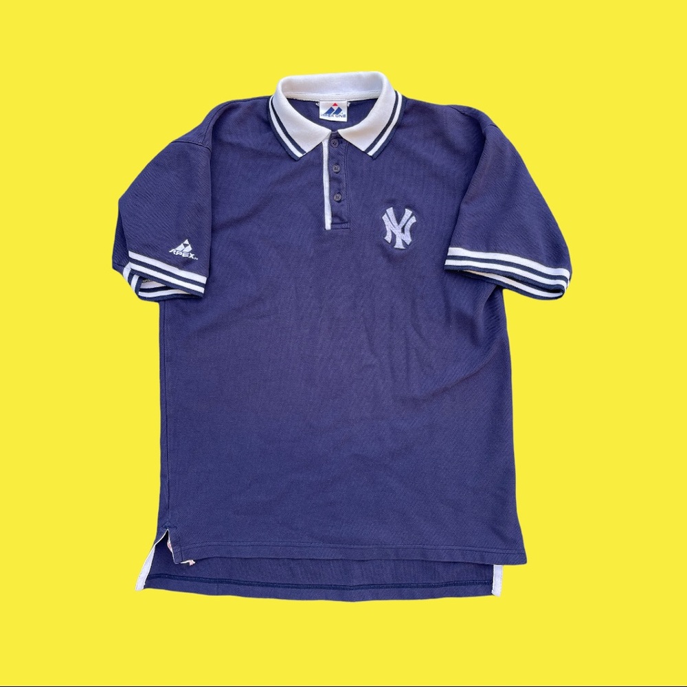 VINTAGE 90’s New York Yankees Apex One Polo (Size L)
